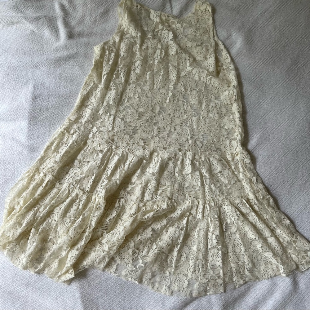 Free People White Lace Tunic Dress